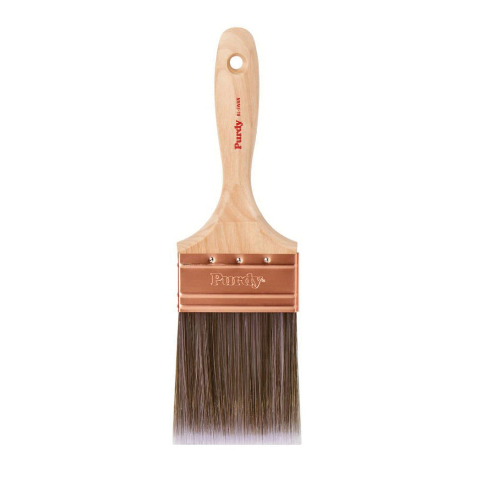 Purdy® XL® Swan™ 144400340 Paint Brush, 4 in W Brush, Medium Bristle, Nylon/Polyester Bristle, Hardwood Handle