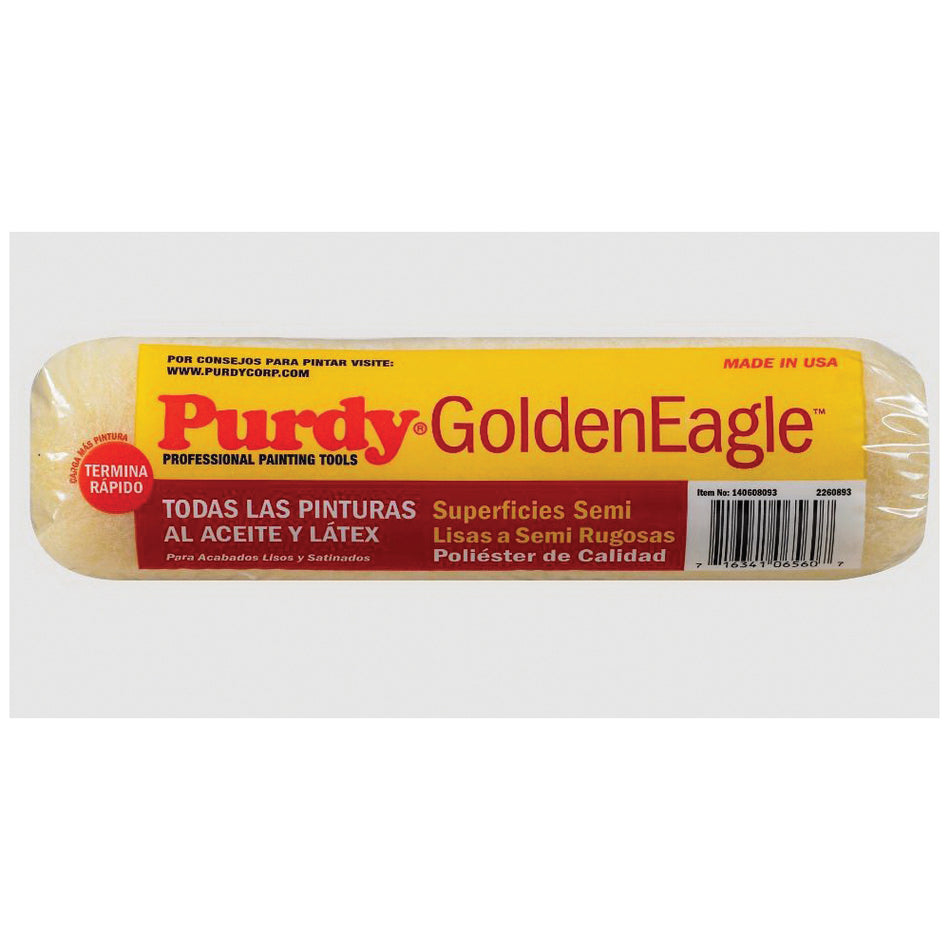 Purdy® GoldenEagle™ 144608094 Paint Roller, 9 in L, 3/4 in Thick Nap, High-Density Polyester Cover