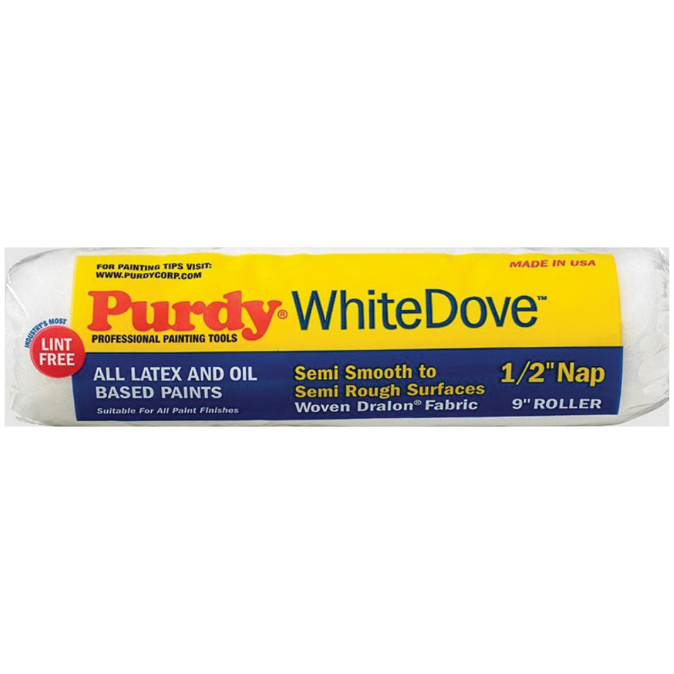 Purdy® WhiteDove™ 144670093 Paint Roller Cover, 9 in L, 1/2 in Thick Nap, Fabric Cover