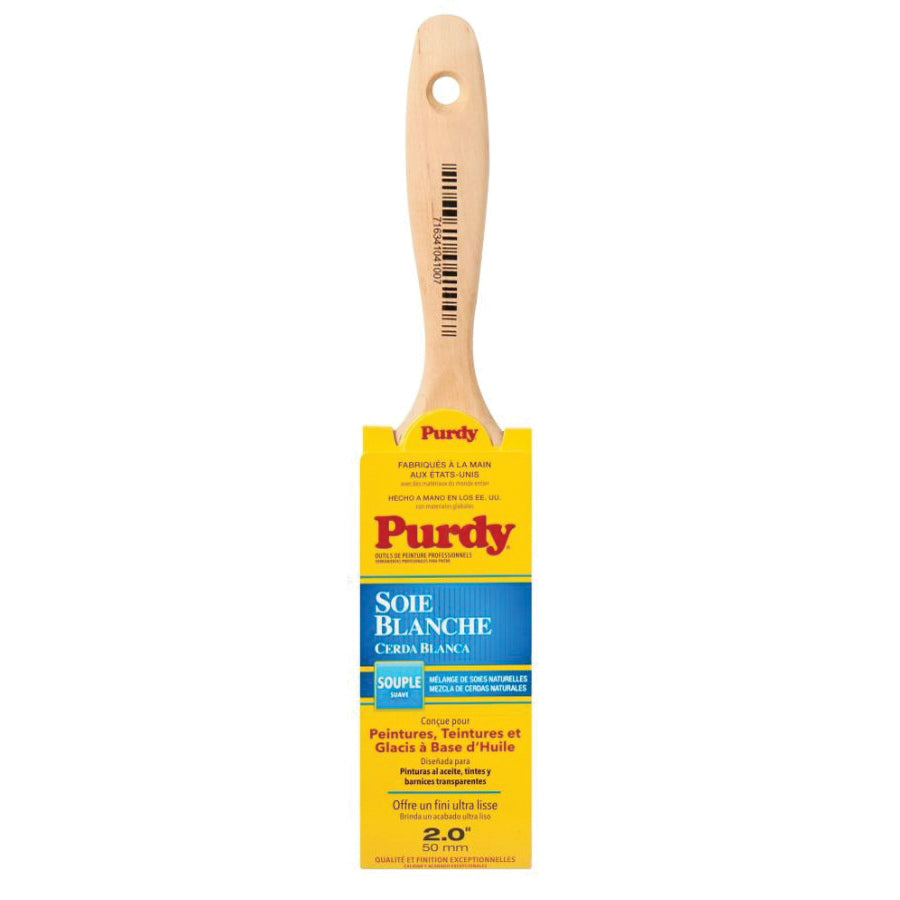 Purdy® Bristle Sprig™ 145380420 Paint Brush, 2 in W Brush, Soft Bristle, White Bristle, Hardwood Handle, 2-7/8 in OAL