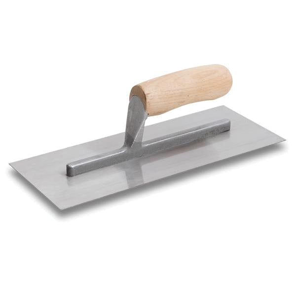 QLT® 994S Finishing Trowel, 4 in W Blade, 14 in L Blade, Wood Handle