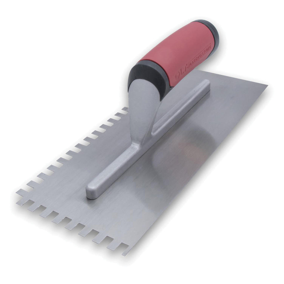 QLT® NT672 Trowel, 4-1/2 in W Blade, 11 in L Blade, Square Notch, 1/4 x 1/4 x 3/8 in Notch, Steel Blade