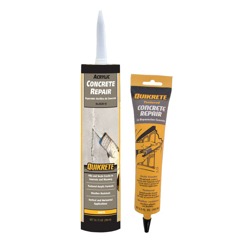 QUIKRETE® 8620-10 Concrete Repair, Paste, Gray, 24 Hz Full Cure, 10 fl-oz Tube