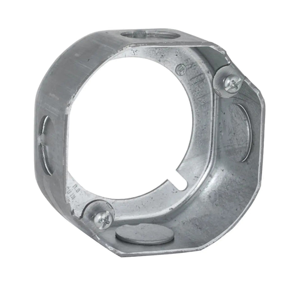 RACO® 111 Octagon Extension Ring, 3.165 in W, 1-1/2 in D, 4 -Knockout, 1/2 in Knockout, Steel