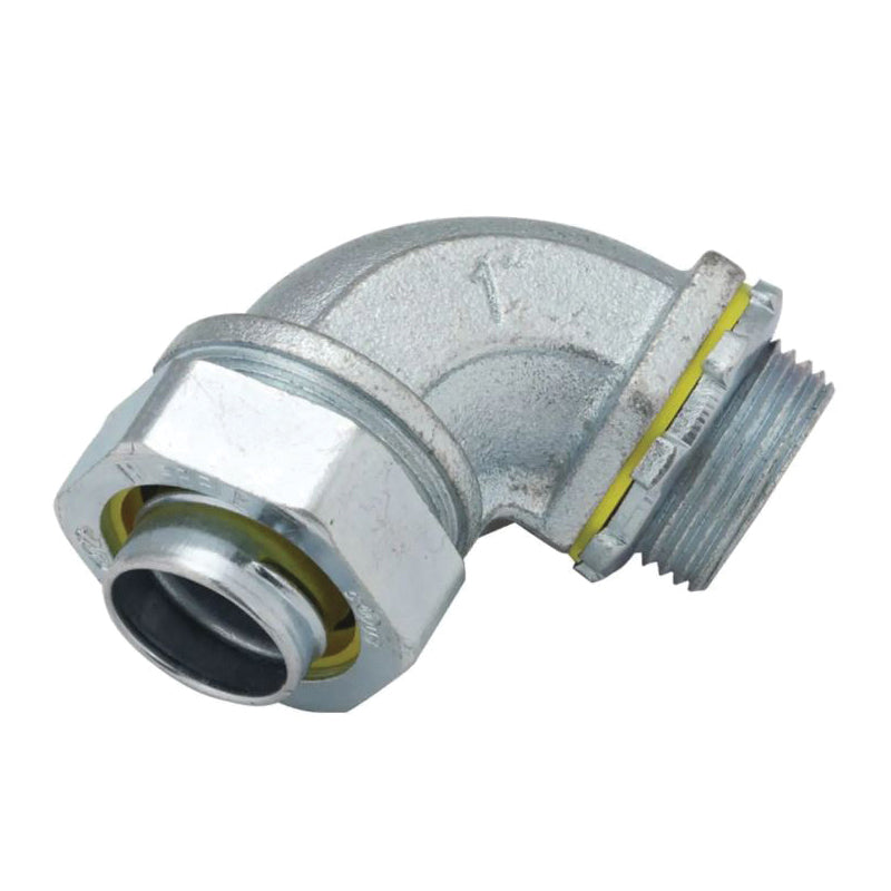 RACO® 3423-8 Liquidtight Connector, 3/4 in Trade, Iron/Steel, Zinc Electro-Plated