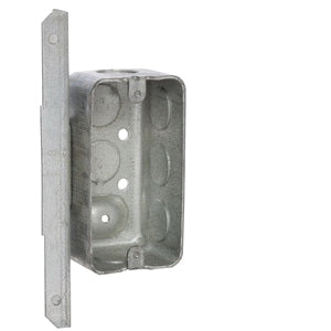 RACO® 661 Handy Box, 2.96 in W, 1.88 in D, 1 -Gang, 7 -Knockout, 1/2 in Knockout, Surface Mounting, Steel