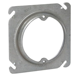 RACO® 8756 Raised Fixture Cover, 4 in L, 4 in W, 5/8 in D, Steel, Galvanized