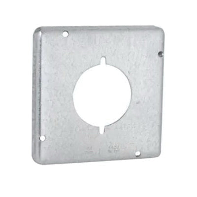 RACO® 878 Exposed Work Cover, Square, Steel, Pre-Coated Zinc, 4-11/16 in L, 4-11/16 in W, 0.56 in Thick