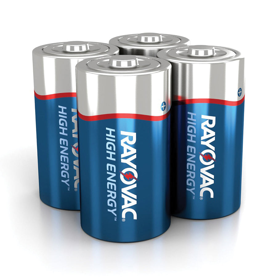 RAYOVAC® HIGH ENERGY™ 813-4TK Battery, Alkaline, D, 1.5 V Nominal