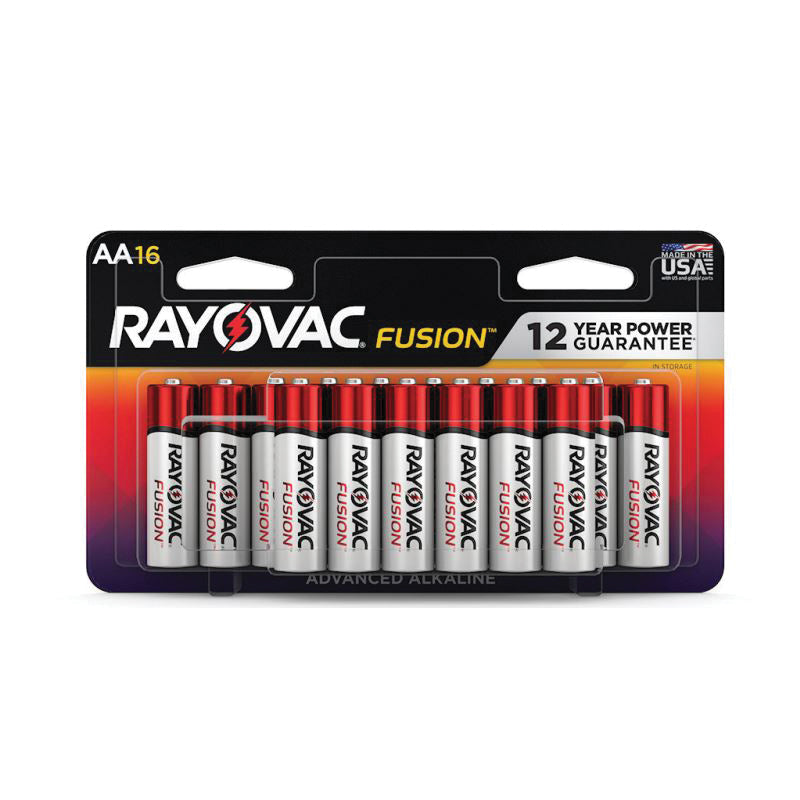 RAYOVAC® FUSION™ 815-16LTFUSK Alkaline Battery With Tray, AA