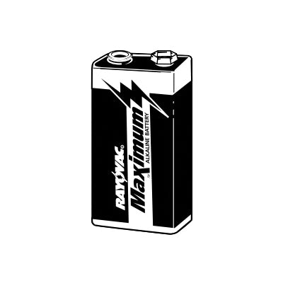 RAYOVAC® A1604-8PPK Battery, Alkaline, 9 V Nominal