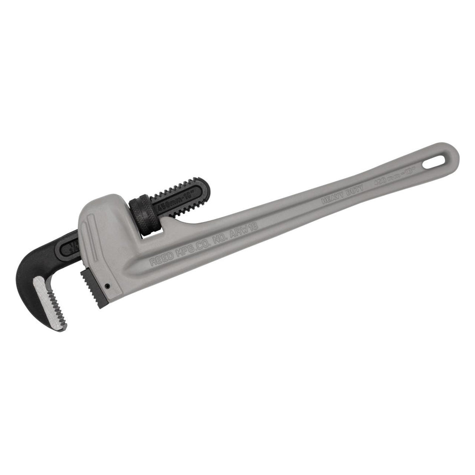 REED 02097 Heavy-Duty Pipe Wrench, 18 in OAL, 1/4 to 2-1/2 in Jaw, Heel Jaw, Steel Jaw