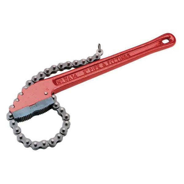 REED WA24A Heavy-Duty Chain Wrench, 1/4 to 3 in Pipe, 24 in L Chain, 5.8 in W Strap