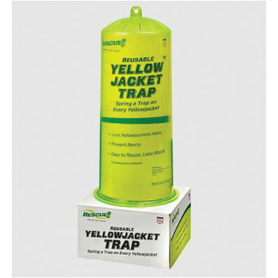 RESCUE!® YJTR-SF4 Reusable Yellow Jacket Trap, Liquid, Attracts: Yellowjacket, 4, Pack