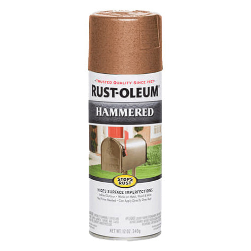 RUST-OLEUM® 210849 Hammered Spray Paint, Copper, 4 to 6 sq-ft Coverage Area, 12 oz