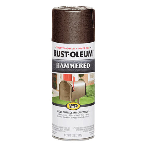 RUST-OLEUM® 210880 Hammered Spray Paint, Brown, 4 to 6 sq-ft Coverage Area, 12 oz