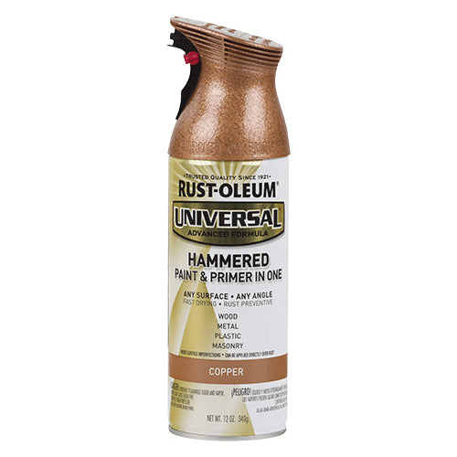 RUST-OLEUM® 247567 Hammered Spray Paint, Copper Hammered, 10 to 15 sq-ft Coverage Area, 12 oz