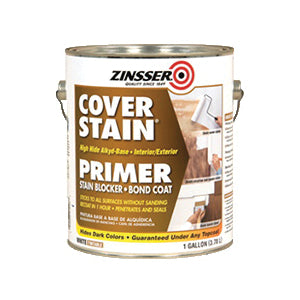 ZINSSER® 262765 Primer, Alkyd Base, White, 100 g/L VOC, 400 sq-ft Coverage Area, 1 gal