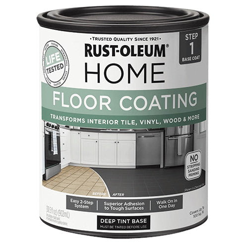 RUST-OLEUM® 358877 Home Deep Tint Base Coat, <50 g/L VOC, 300 to 400 sq-ft Coverage Area, 1 qt