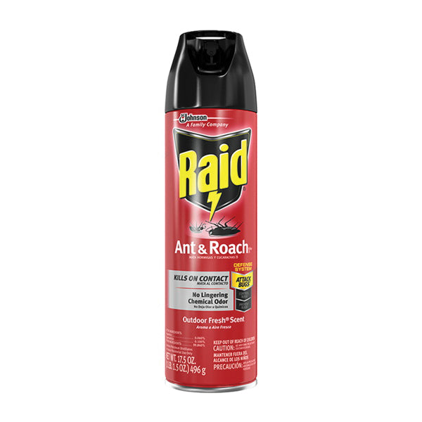 Raid® 21613 Ant and Roach Killer, Aerosol, Indoor, Spray Application, 17.5 oz