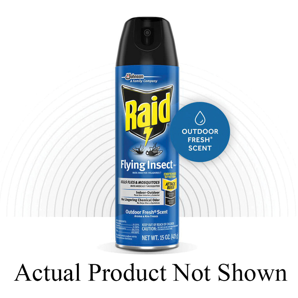 Raid® 81666 Flying Insect Killer, Liquid, Indoor/Outdoor, Sprayer Application, 18 oz, Aerosol