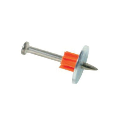 Ramset® 1508SD Powder Actuated Drive Pin With Washer, 0.145 in Dia Shank, 1 in L Shank, 0.3 in Dia Head, Steel Pin