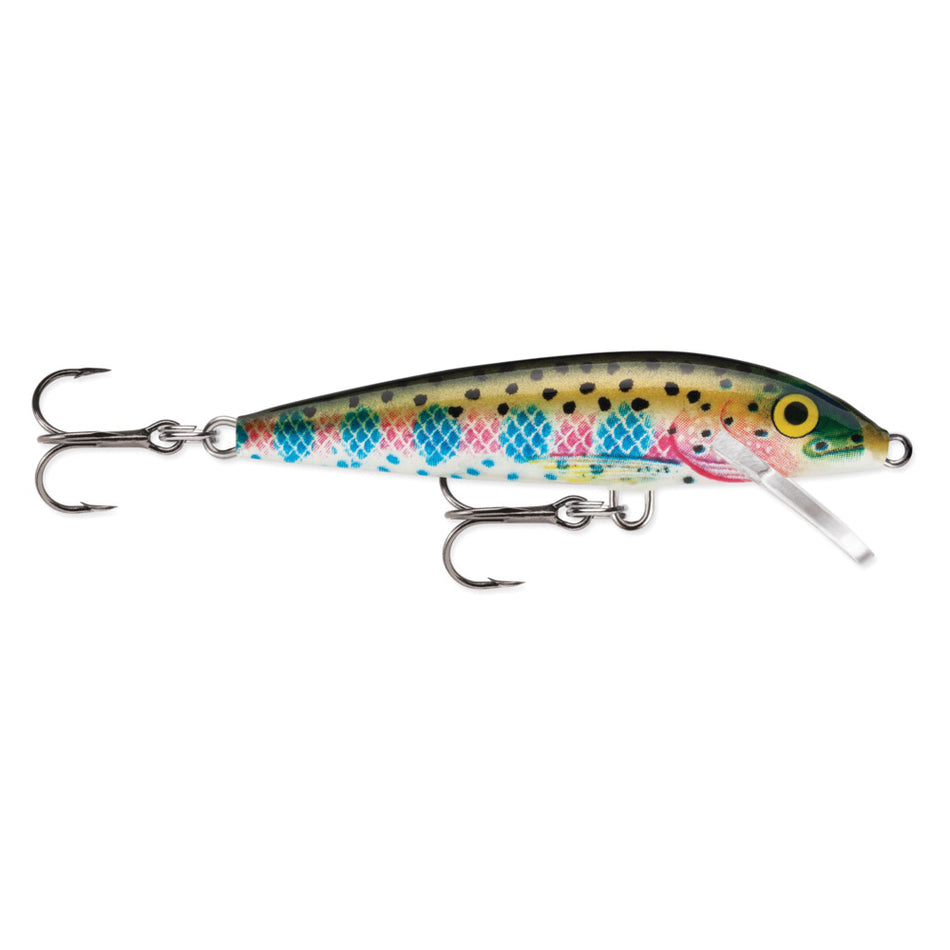 Rapala® Original Floating® F07RT Fishing Lure, 2-3/4 in L, Balsa Wood Lures/Bait, 2-Hook, #8 Hook