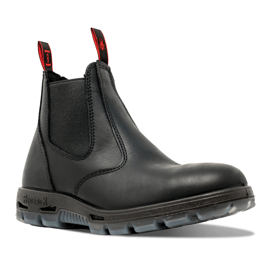 Redback Boots® USBBK Series USBBK9 Work Boots, SZ 9, Black Oil Kip, Steel Toe, Full Grain Leather Upper, TPU Outsole