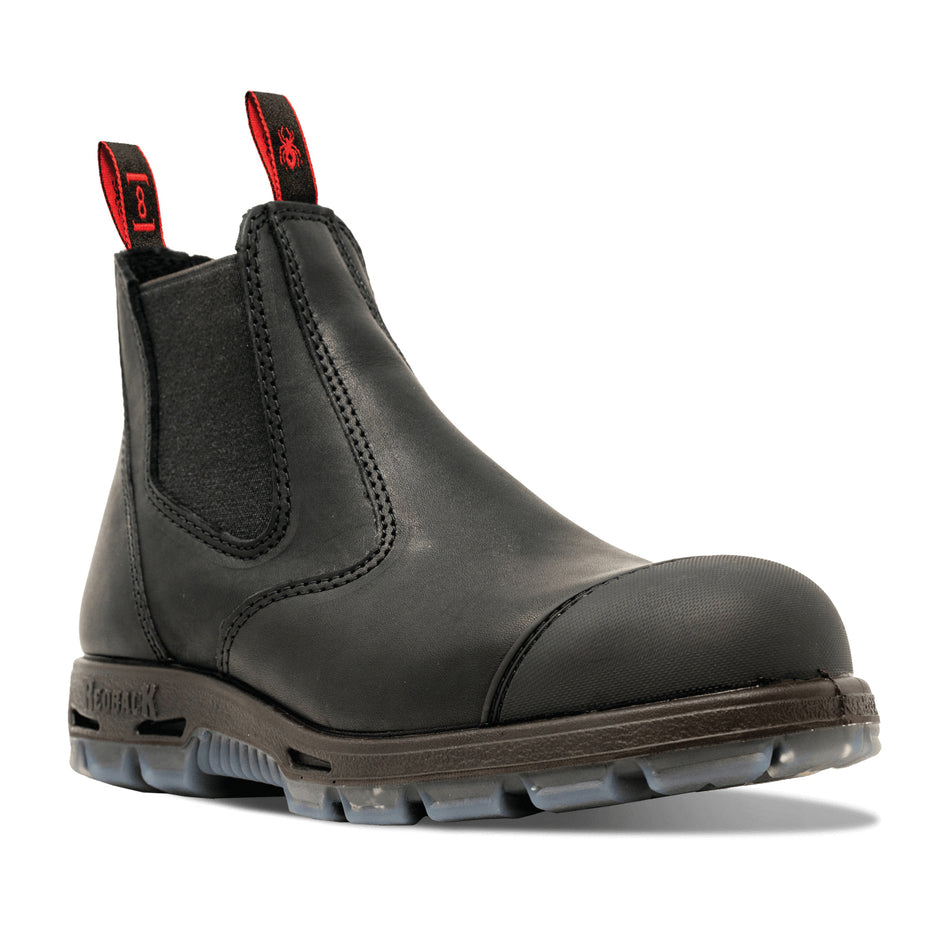 Redback Boots® USBBKSC Series USBBKSC7 Work Boots, SZ 7, Black Oil Kip, Steel Toe, Full Grain Leather Upper