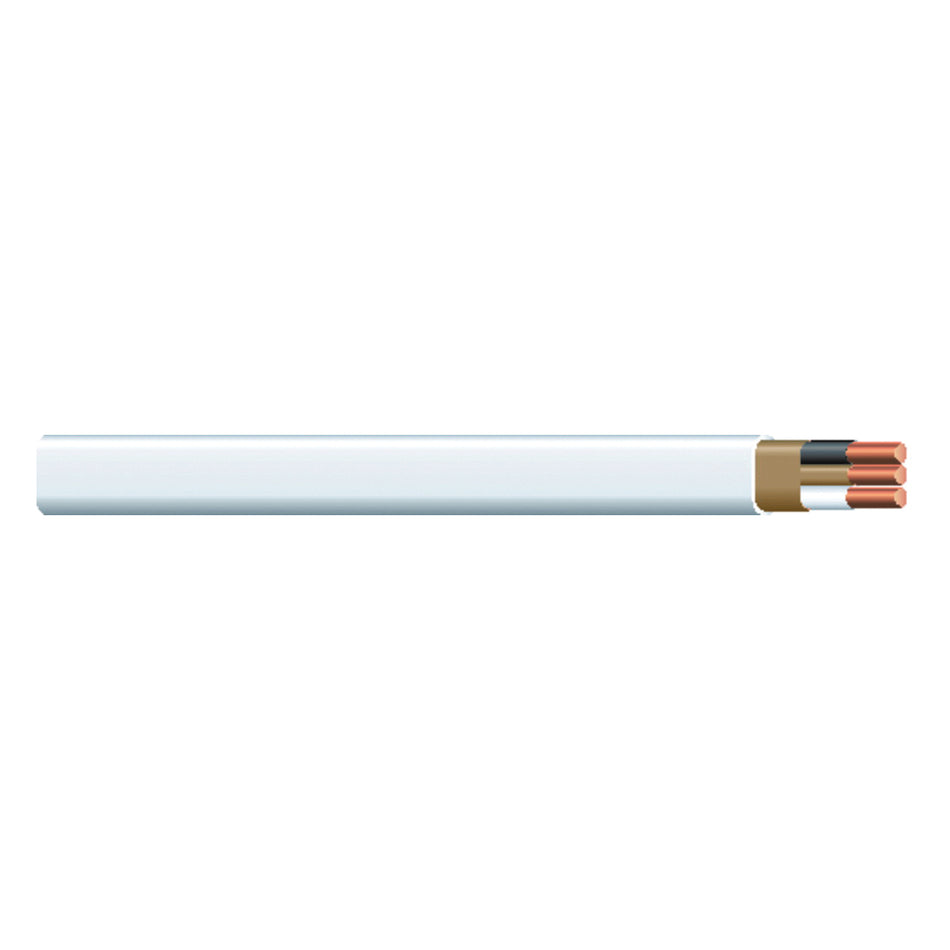 Romex® SIMpull® Series 28827421 Non-Metallic Sheathed Cable, 600 VAC, 2 -Conductor, 14 AWG Conductor, Solid, 25 ft L