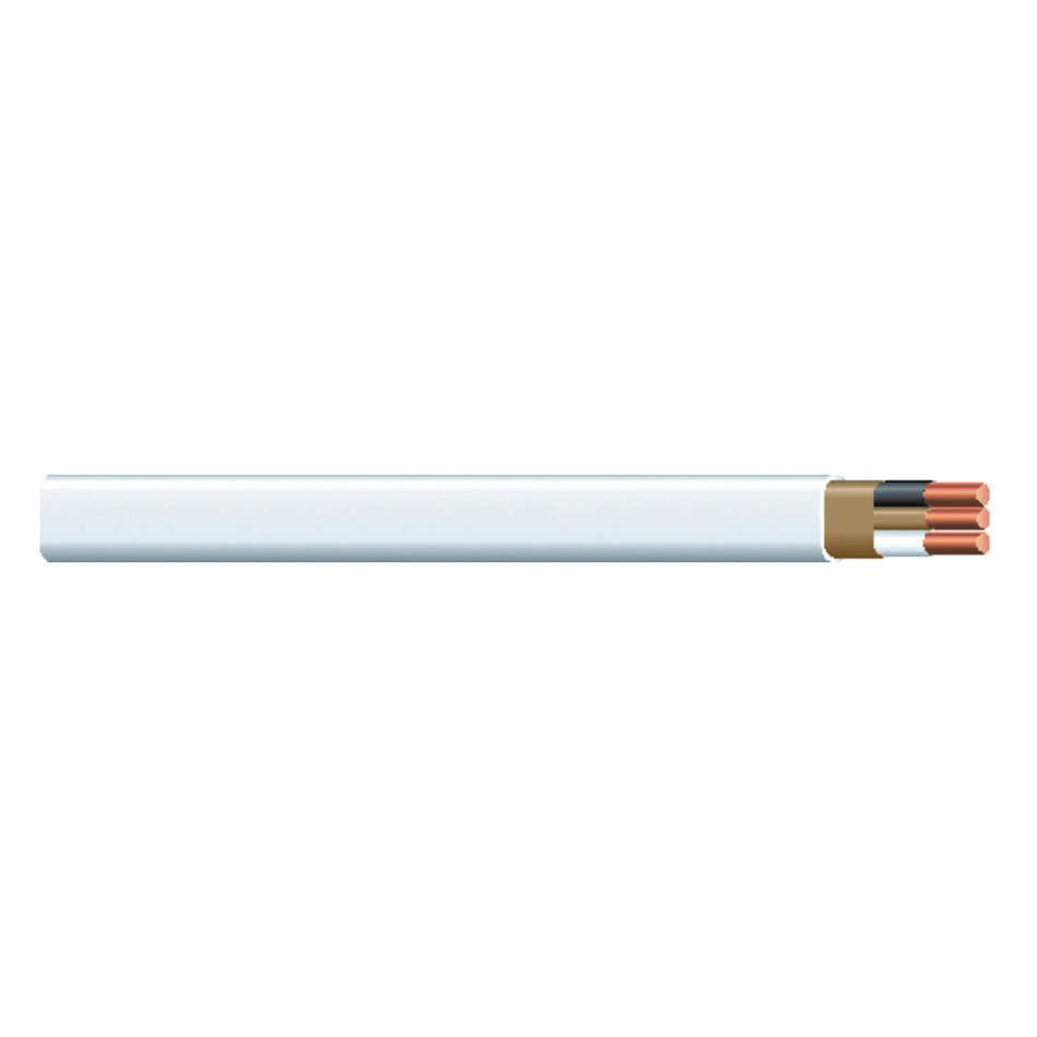 Romex® SIMpull® Series 28827422 Non-Metallic Sheathed Cable, 600 V, 2 -Conductor, 14 AWG Conductor, Solid, 50 ft L