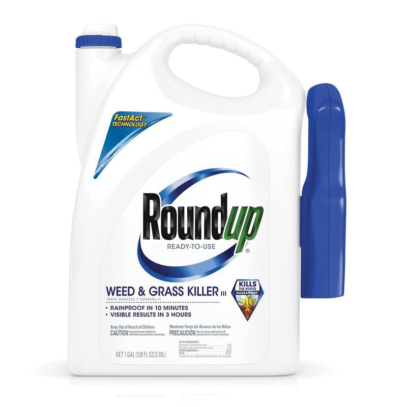 Roundup® 5002610 Weed and Grass Killer, Ready-to-Use, 1 gal, Bottle