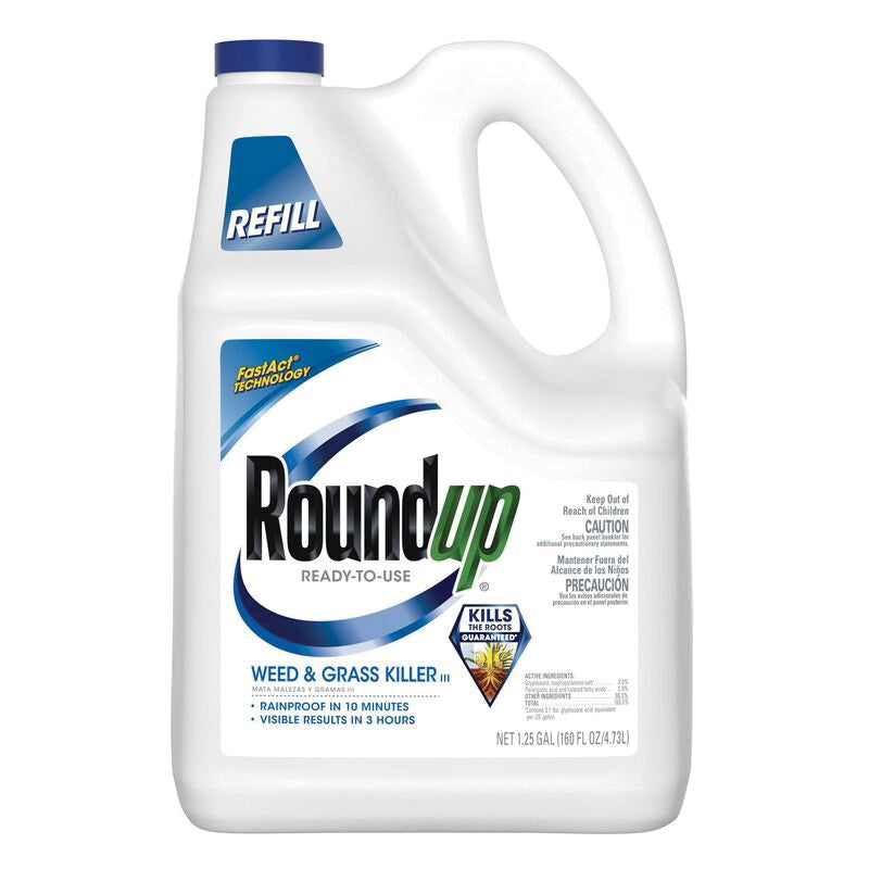 Roundup® 5003810 Weed and Grass Killer, Ready-to-Use, 1.25 gal, Bottle