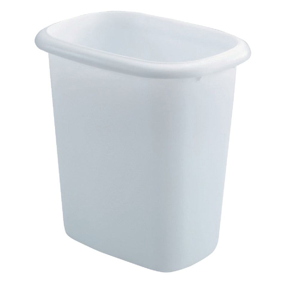 Rubbermaid® 295300-WHT Wastebasket, 6 qt Capacity, Plastic, White