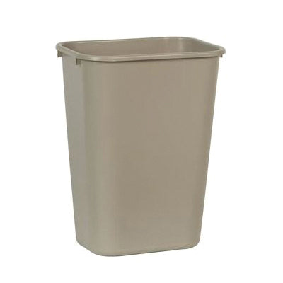 Rubbermaid® FG295700BEIG Large Wastebasket, Plastic, Beige