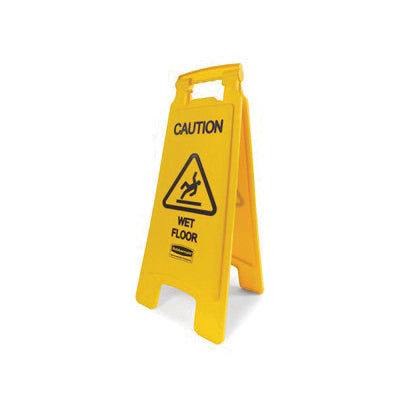 Rubbermaid® FG611277YEL Caution Sign, English, French, Spanish, 25 in H, 11 in W, Free-Standing Mounting