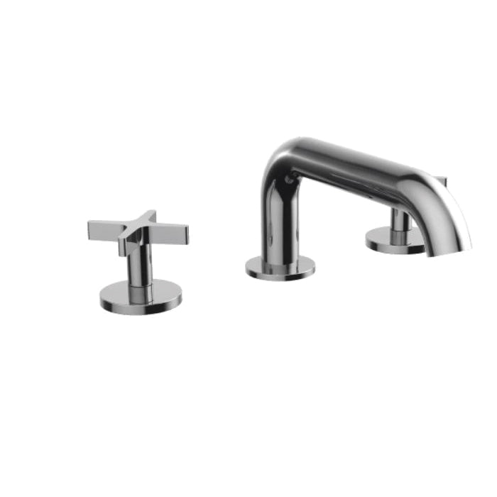 SANTEC 3820CX10, CIRC LOW Collection, 2-Handle, Deck, Widespread, Lavatory Set, Pop-Up, Polished Chrome