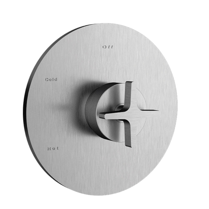 SANTEC E Series 3931CX75-TM Shower Trim, 1/2 in Connection, IPS Connection, CX-Style Handle, Brass, Satin Nickel