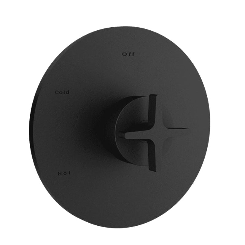 SANTEC E Series 3931CX91-TM Shower Trim, 1/2 in Connection, IPS Connection, CX-Style Handle, Brass, Matte Black