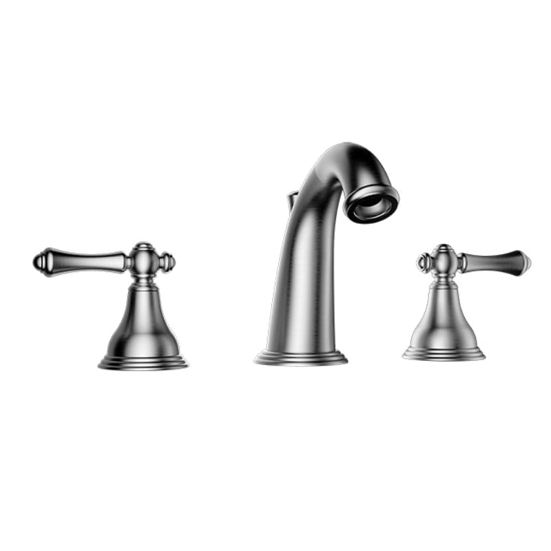 SANTEC 4320GL75, CHADWICK Collection, 2-Handle, Deck, Widespread, Widespread Lavatory Set, Pop-Up, Satin Nickel