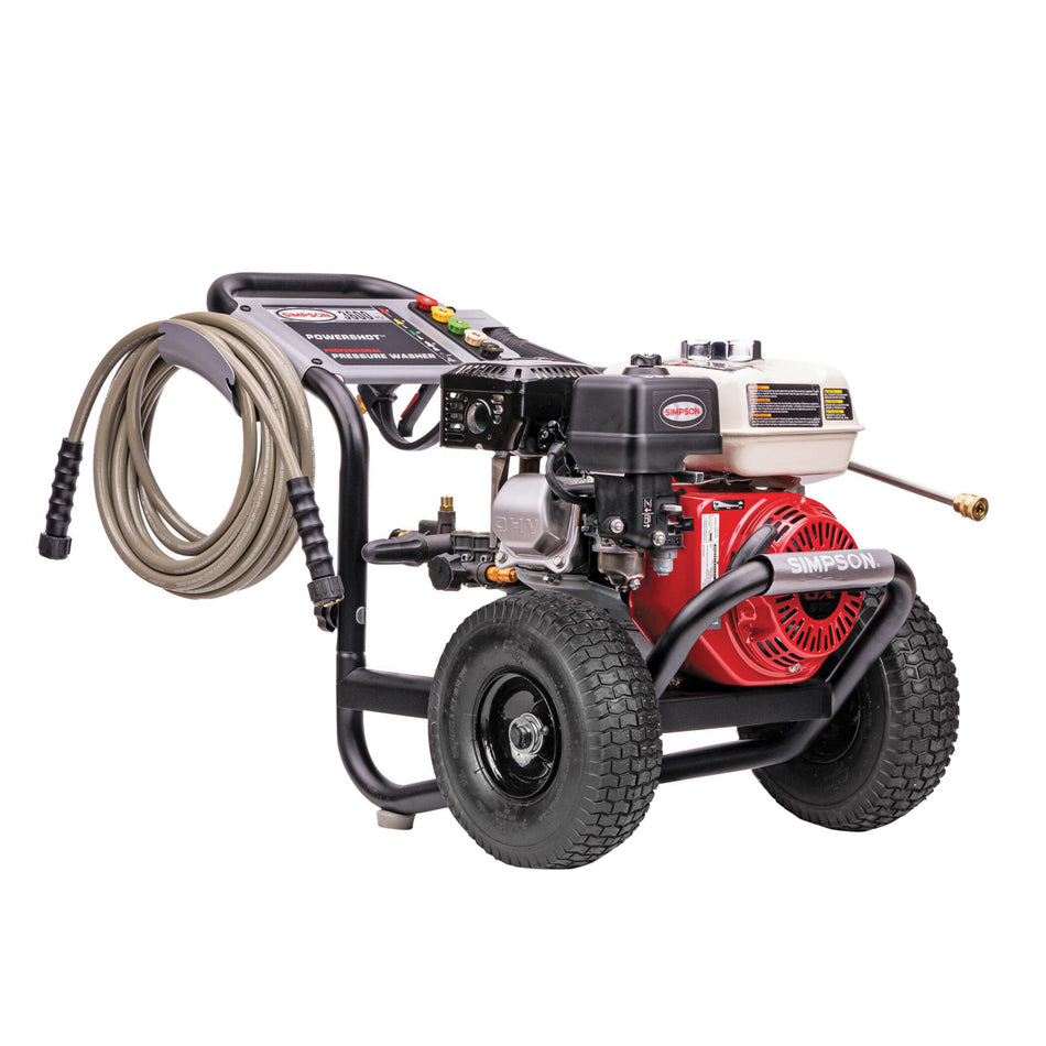 SIMPSON® PowerShot™ Series 60869 Gas Pressure Washer, Gasoline Fuel, HONDA® GX200 Engine, 3600 psi Pressure