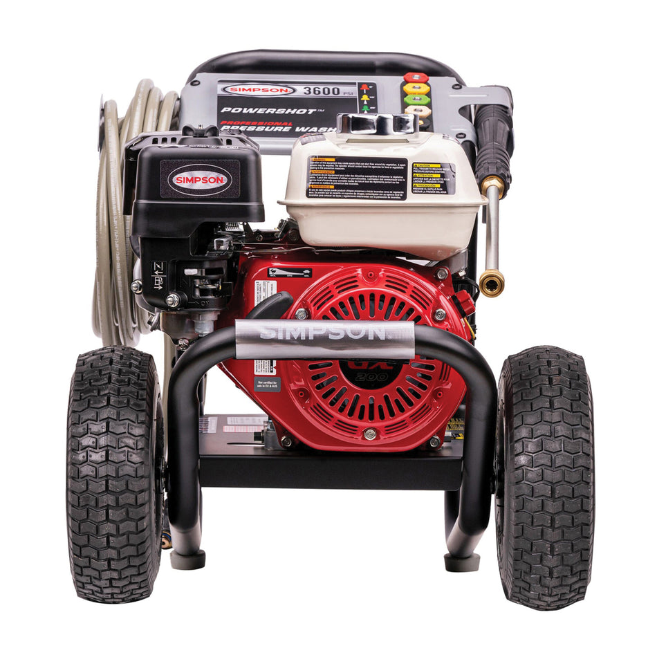 SIMPSON® PowerShot™ Series 60995 Gas Pressure Washer, Gasoline Fuel, HONDA® GX200 Engine, 3600 psi Pressure