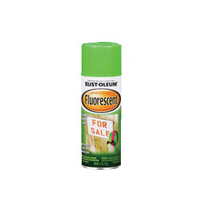 SPECIALTY 1932830 Spray Paint, Oil Base, Flat/Matte, Fluorescent Green, 556 g/L VOC, 10 to 12 sq-ft/can Coverage Area