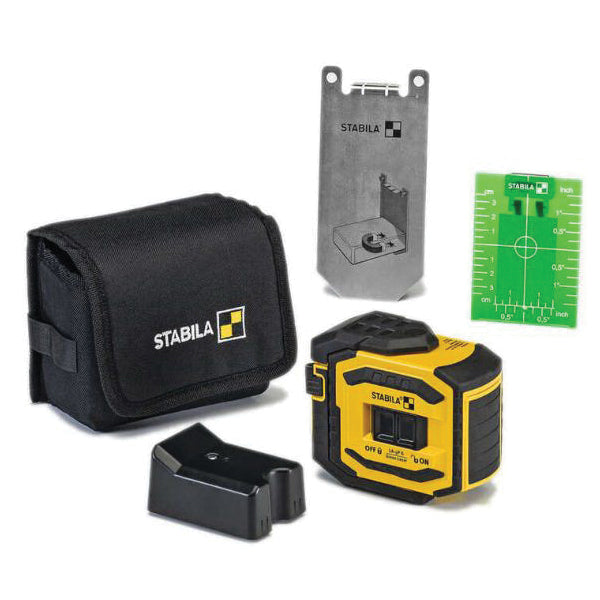 STABILA® 03165 Green Beam 5-Point/Dot Laser Level, +/-4.5 deg Measuring Range, +/-3/32 in Accuracy