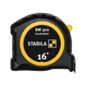 STABILA® BM 300 30516 2-Sided Pocket Measuring Tape, 16 ft L Blade, Pocket Clip: Yes