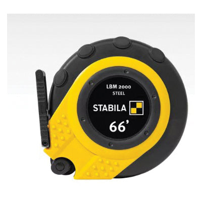 STABILA® 30950 Reel Tape Measure, 66 ft L Blade, Steel Blade