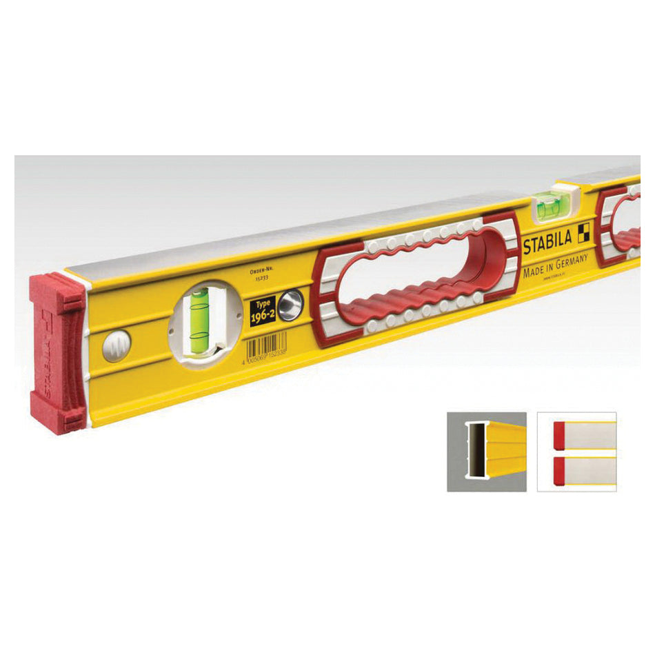 STABILA® 37872 Type 196 Spirit Level Concrete Set, Magnetic, 2-Piece