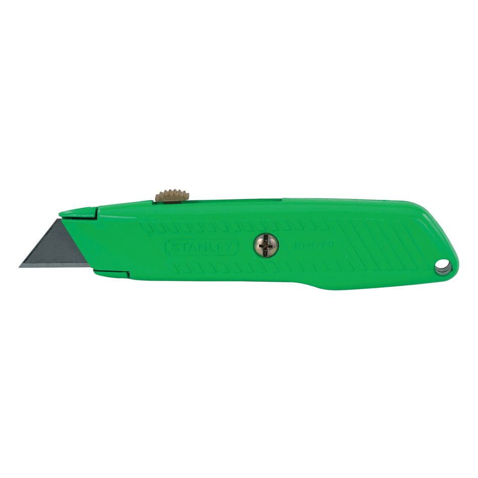 STANLEY® 10179 Utility Knife, Retractable Blade, 2-1/2 in L Blade, Carbon Steel Blade, Number of Blades Included: 3