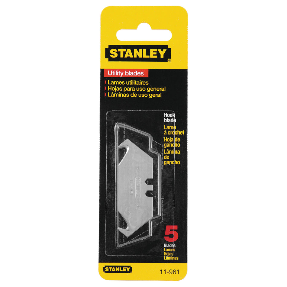 STANLEY® 11961 Regular Hook Blade, 2-1/8 in L, 3/4 in W, Steel, 5 -Piece