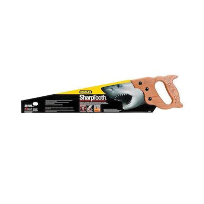 STANLEY® SHARPTOOTH™ 15-087 Heavy-Duty Hand Saw, Induction Hardened Teeth, 8 TPI TPI, Steel Cutting Edge, Steel Blade